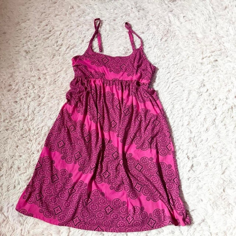 Vintage Roxy Y2K Babydoll Tie Dye Boho Hippie Festival Smocked Dress Womens L